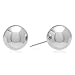 Sterling Silver Round Ball Stud Earrings with Matching Backings By Regetta Jewelry