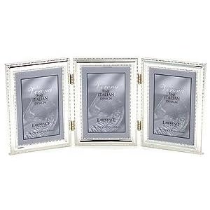 Polished silver hinged TRIPLE wdouble bead trim