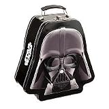 Vandor 52348 Star Wars Darth Vader Shaped Tin Tote with Embossing, Black/White