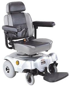 Compact Rear-Wheel Drive Power Chair, Silver