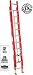 Louisville FE3240 40-ft Extra Heavy Duty Fiberglass Channel 2-Section D-Rung Extension Ladders**