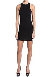 High-Neck Sleeveless Tank Cotton/Jersey/Spandex Short Fitted  Dress