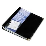 Rolodex 66451 Rolodex Business Card Binder, A-Z Tabs, 200-Card Capacity, 10 3/8 x 11 1/2, Bk