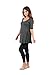 R&C Womens Draped Maternity Tunic Top - Made in USA, Charcoal, Large