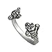 Two Demon Heads Pewter Cuff Bracelet