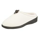 Tamarac by Slippers International Women's 17710-Fleece Clog Slipper, Snow, 7 M