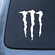 MONSTER ENERGY DRINK-Car, Truck,Notebook, WHITE Vinyl Sticker/Decal