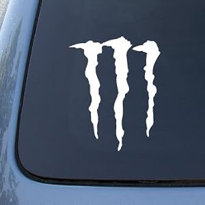 Monster Energy Drink - Car, Truck, Notebook, Vinyl Decal Sticker #2723 | Vinyl Color: White