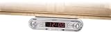 GPX KC2805 Under-Cabinet AM/FM Clock Radio with Timer and Alarm