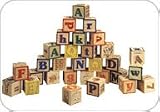 Maxim 44mm 50 Pieces Alphabet blocks