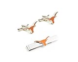 Texas Longhorns Cufflinks and Tie Bar Gift Set