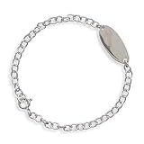 Sterling Silver 5.5 Inch Children's Oval ID Bracelet