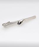 Football Metal Plated Tiebar With Free Striped Reusable Gift Box