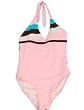 Breaking Waves Girls Halter One Piece Swimsuit