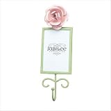 Rose Rectangular Photo Frame Hook Color: White / Pink
