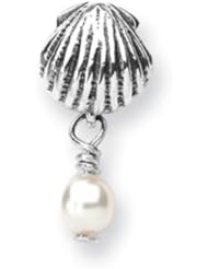 Sterling Silver Reflections Shell Cultured Pearl Dangle Bead QRS497
