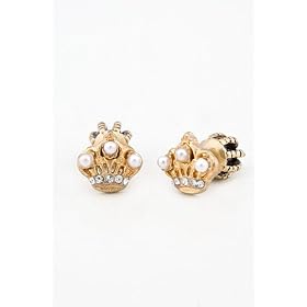 Click here to buy Juicy Couture Puffed Crown Stud Earrings by Juicy Couture.