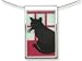 Cat at Window Vinyl and Stainless Steel Necklace