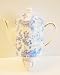 Teapot Night Light decorated with a Sky Blue Traditional English Garden Motif