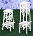 Dollhouse Miniature Set of 2 French White Wire Plant Stands