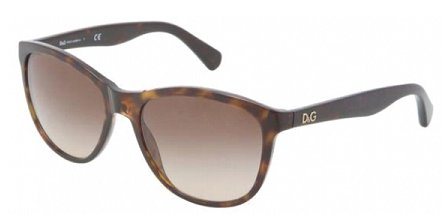 D&G DD3091 Playful Chic Sunglasses - 502/13 Havana (Brown Gradient Lens) - 55mm On Sale