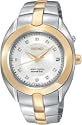 Seiko Watches Seiko Arctura Kinetic with Diamond Hour Markers Case Back Transparent 100m Water Resistant Women's Watch