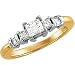 14K Two Tone Gold Diamond Bridal Engagement Ring