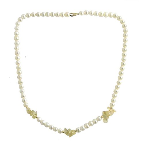 Childrens Toyshop  Jewelry : Girls’ Freshwater Pearl and Citrine Necklace