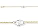 Sporting Goods : 10 Inches 3 Double Hearts Adjustable Ankle Bracelet in 14k Yellow Gold