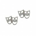 Sterling Silver Drama Happy/Sad Theatre Earrings
