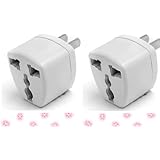 2 Packs of High Performance Universal UK/EU/ AU to US Adapter Travel Power Adapter Convert By iRulu