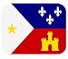 Acadia Acadian Lousiana Cajun Flag Mousepad Mouse Pad Mat