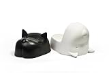 Qualy Mr. Dog Covered Food Bowl - Black