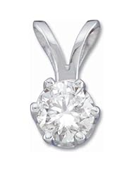 Clevereves 14K White Gold 1 3 Ct Tw Diamond Pendant
