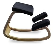 BLACK KNEELING POSTURE ERGONOMIC CHAIR OFFICE WOODEN
