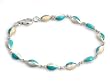 Silver Stone Bracelet, Size: 7.5" Toggle Clasp