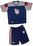 New Jersey Nets 2 Piece V-Neck Rib Short Set