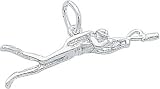 Scuba Diver Charm, Sterling Silver