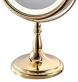 Lighted Makeup Mirror with Touch Control- Gold