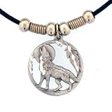 Earth Spirit Necklace - Howling Wolf - Earth Spirit Necklace