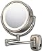 #95775 Mirror Image Touch Control Double Sided, Double Arm, Lighted Wall Mirror.Brushed Nickle
