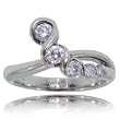 1/2CT Diamond Journey of Life, Love, & Marriage Ring in 14K White Gold