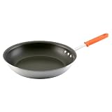 Rachael Ray 14-Inch Commercial Skillet, Removable Orange Handle