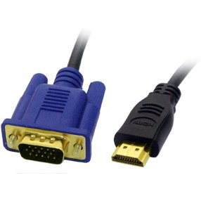 Cable-Tex HDMI Male to VGA Male Cable Lead Gold 2 metre