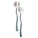 Salad servers curvy - dark blue