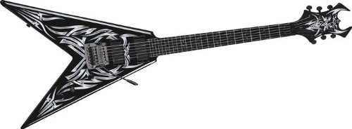B.C. Rich Kerry King Signature V Guitar, Black with Original Tribal Graphic