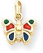 Enamel Butterfly Charm, 14K Yellow Gold