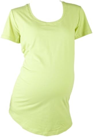 Mountain Mama Women's Olema Layered Nursing and Maternity Tee, Spring Green, X-Large