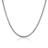 14K White Gold Wheat Necklace 18