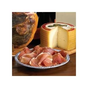 Artisan Young Manchego Cheese and Sliced Serrano Ham Combo by La Tienda by La Tienda